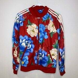 Adidas Originals x Farm Rio Chita Floral Track Jacket Womens Small Multicolor